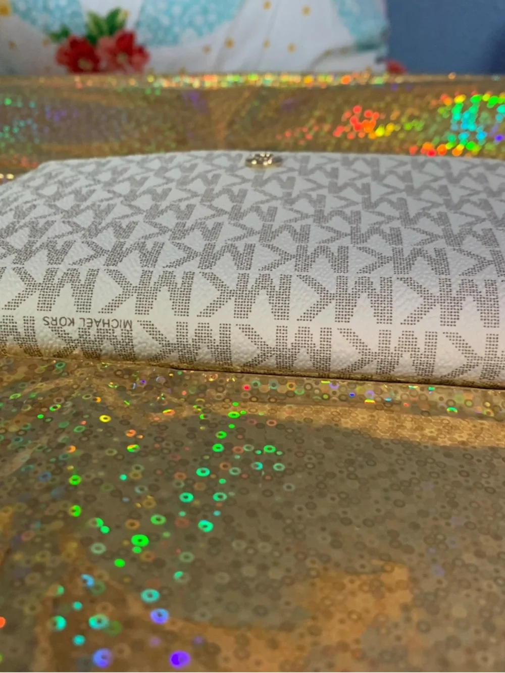 Michael Kors Jet Set Large Double Zip Phone Wallet/Wristlet Signature Logo - Picture 10 of 10